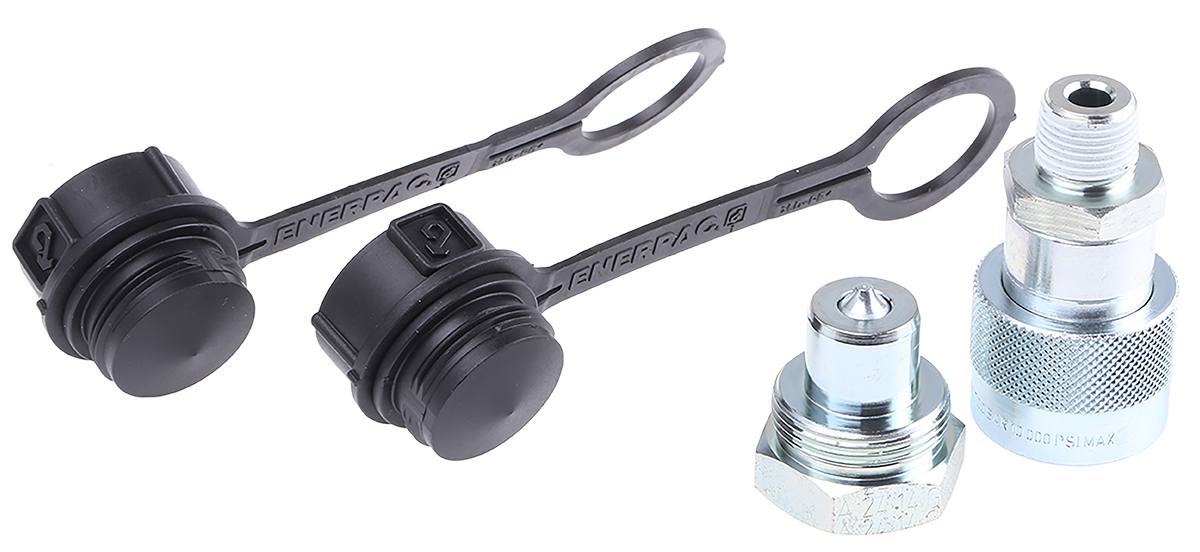 Enerpac Steel (Dust Cap) Hydraulic Quick Connect Coupling Female NPTF 3/8 in, 10000 psi
