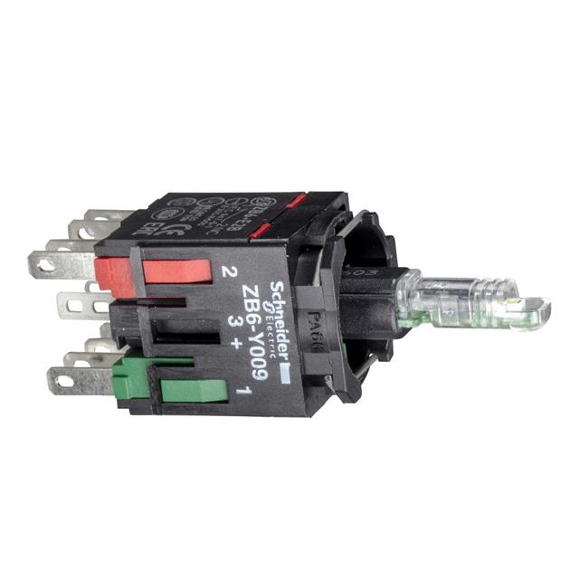 zb6zb55b Schneider Electric Harmony XB6 Contact & Light Block 1NO 1NC LED Yellow Faston Connectors terminal
