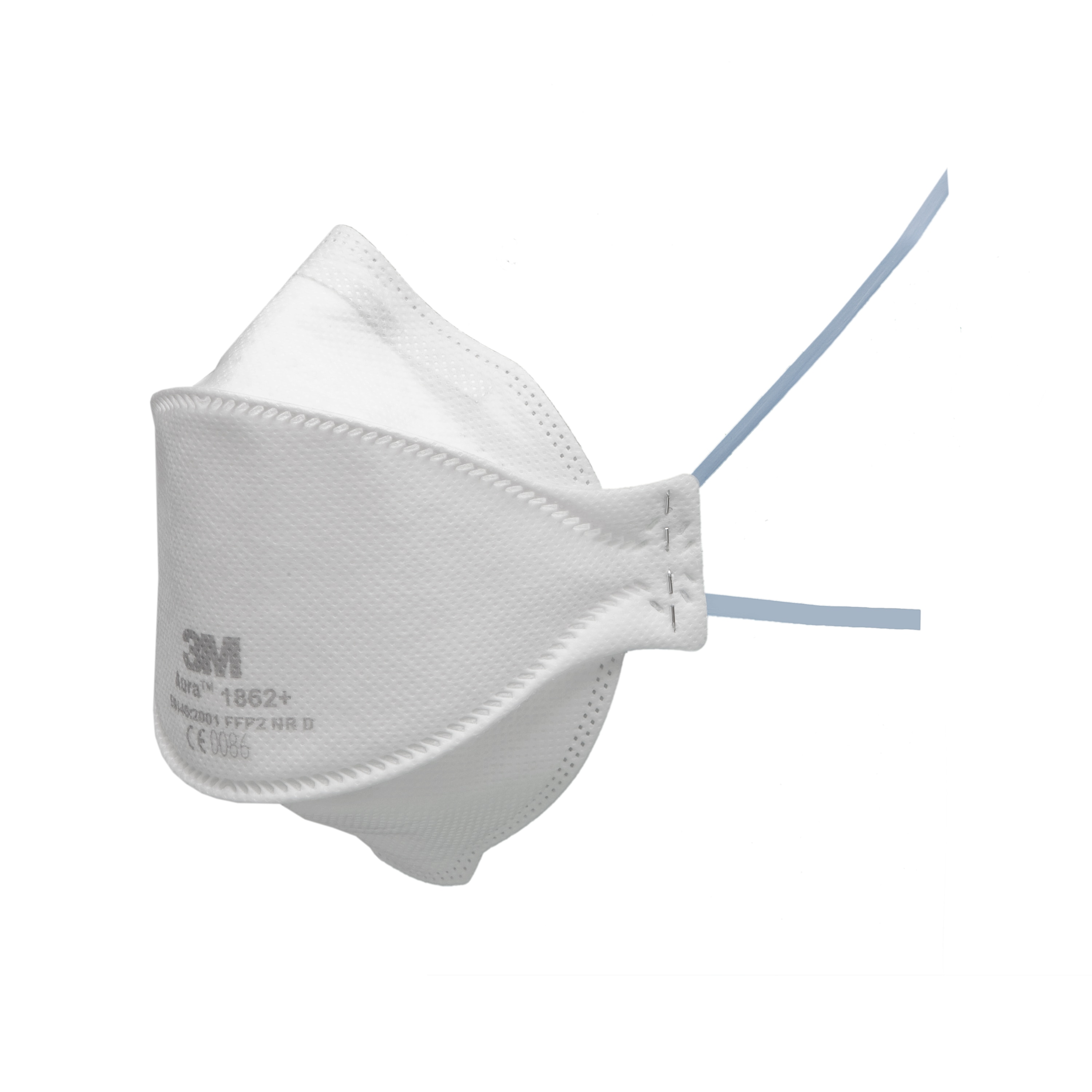 3M Aura 1800+ Series Respirator Mask for General Purpose Protection, FFP2, Non-Valved, Fold Flat 120Each per Package