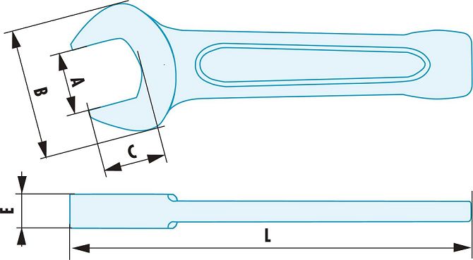 4924sr Facom 49SR Series Open Ended Spanner, 24mm, Metric, , 150 mm Overall