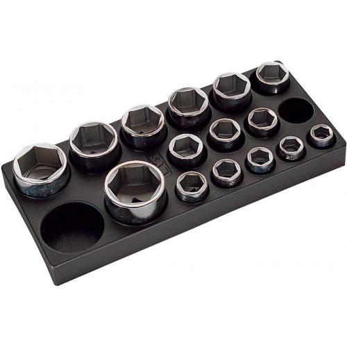 SAM 15-Piece Metric 3/4 in Standard Socket Set, 6 point