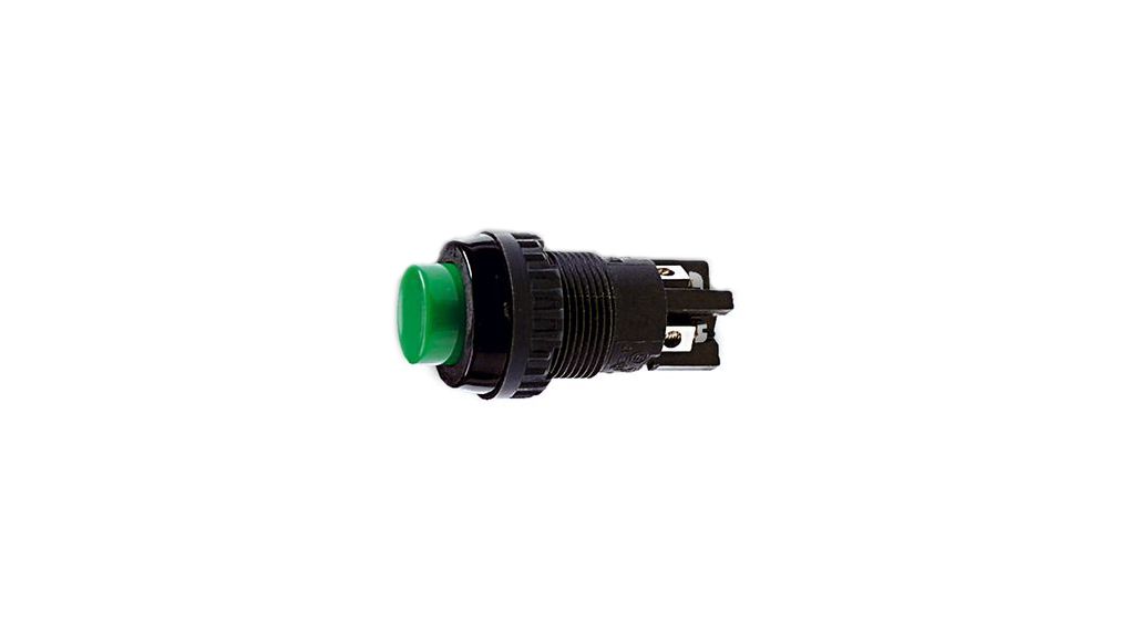RAFI 1.01.102 Series Push Button Switch, Momentary, Panel Mount, 18.2mm Cutout, 2NO, 250V ac, IP40, IP65