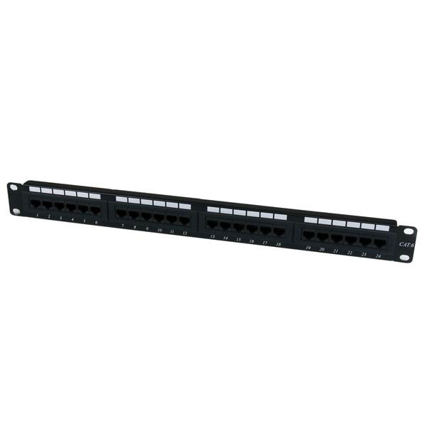 StarTech.com Cat6 24 Port RJ Patch Panel 1 U Black