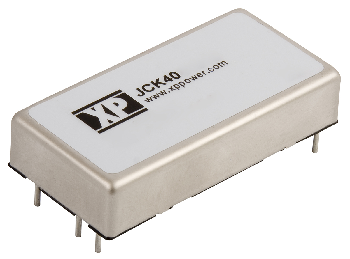 XP Power JCK DC-DC Converter, 15V dc/ 2.67A Output, 9 → 18 V dc Input, 40W, Through Hole, +70°C Max Temp -40°C