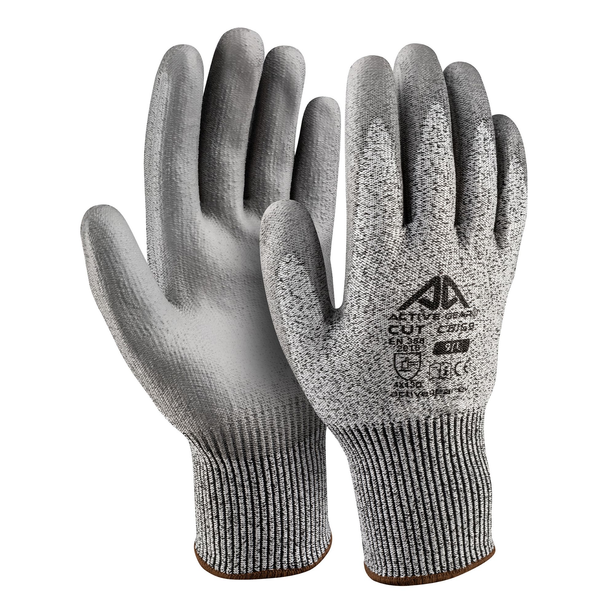 Active Gear C8170 Grey High Performance Polyethylene Work Gloves, Polyurethane Coating