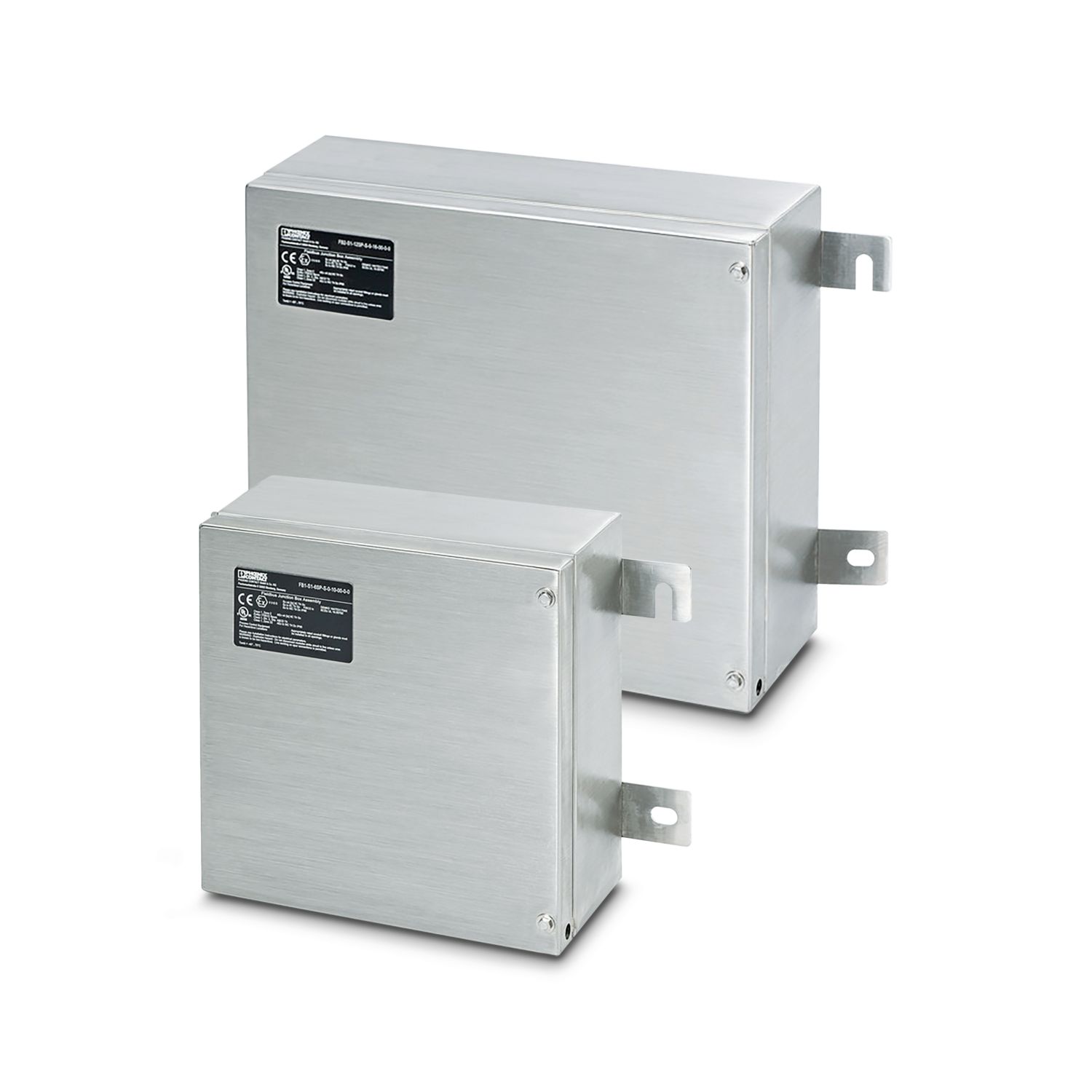 2316417 Phoenix Contact FB2-S1-12SP-T-0-16-00-0-0 Series Grey Stainless Steel Junction Box, IP66, 3 Terminals, ATEX, IECEx, 127