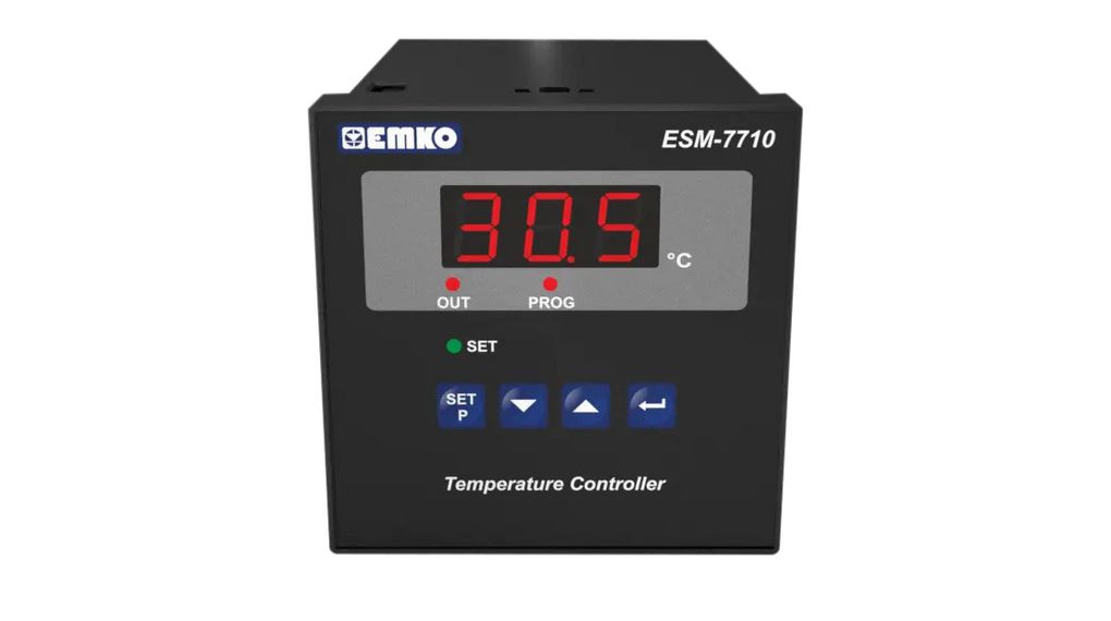 Emko ESM Panel Mount On/Off Temperature Controller, 72x72x95.5mm 1 Input, 1 Output Relay, 230 V ac Supply Voltage ON/OFF