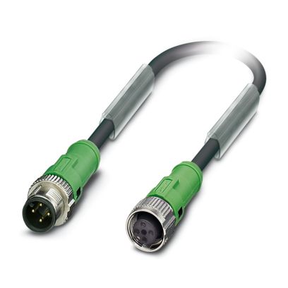 Phoenix Contact Male 4 way Threaded to Female 4 way M12 SPEEDCON Sensor Actuator Cable, 3 m