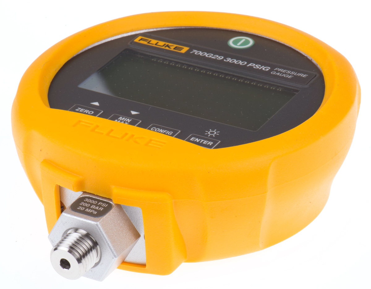 fluke-700g29 Fluke G 1/4 Digital Pressure Gauge 200bar Bottom Entry 114mm Outside Diameter