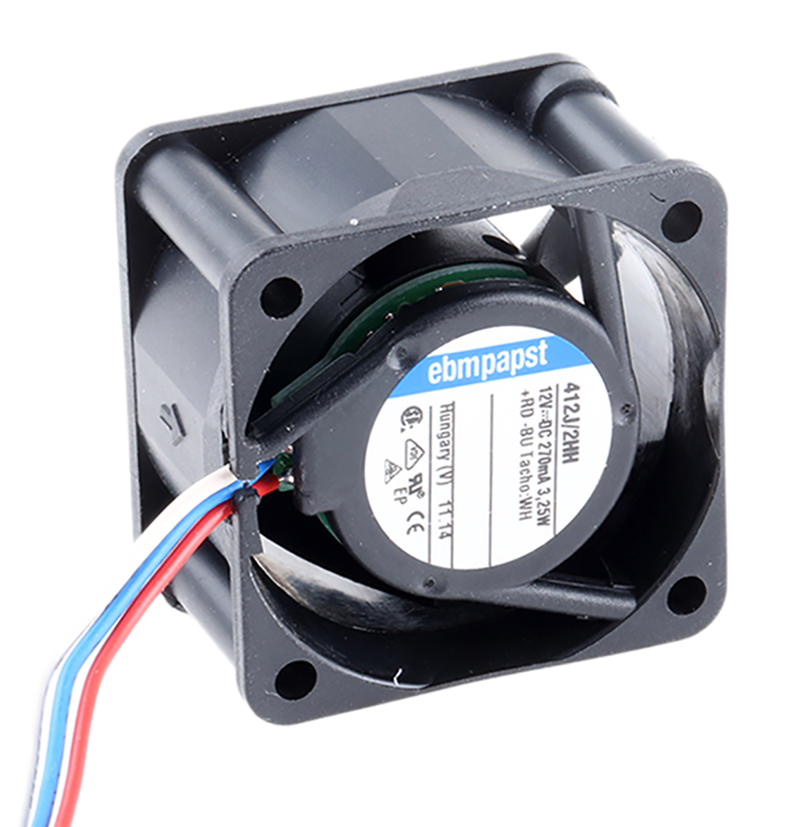 ebm-papst 400 Series Axial Fan, 12 V dc, DC Operation, 24m³/h, 3.3W, 40 x 40 x 25mm
