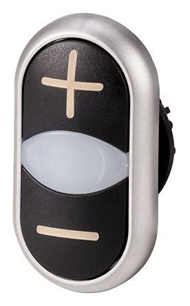Eaton M22 Series, Black Push Button, Momentary, 23mm Cutout
