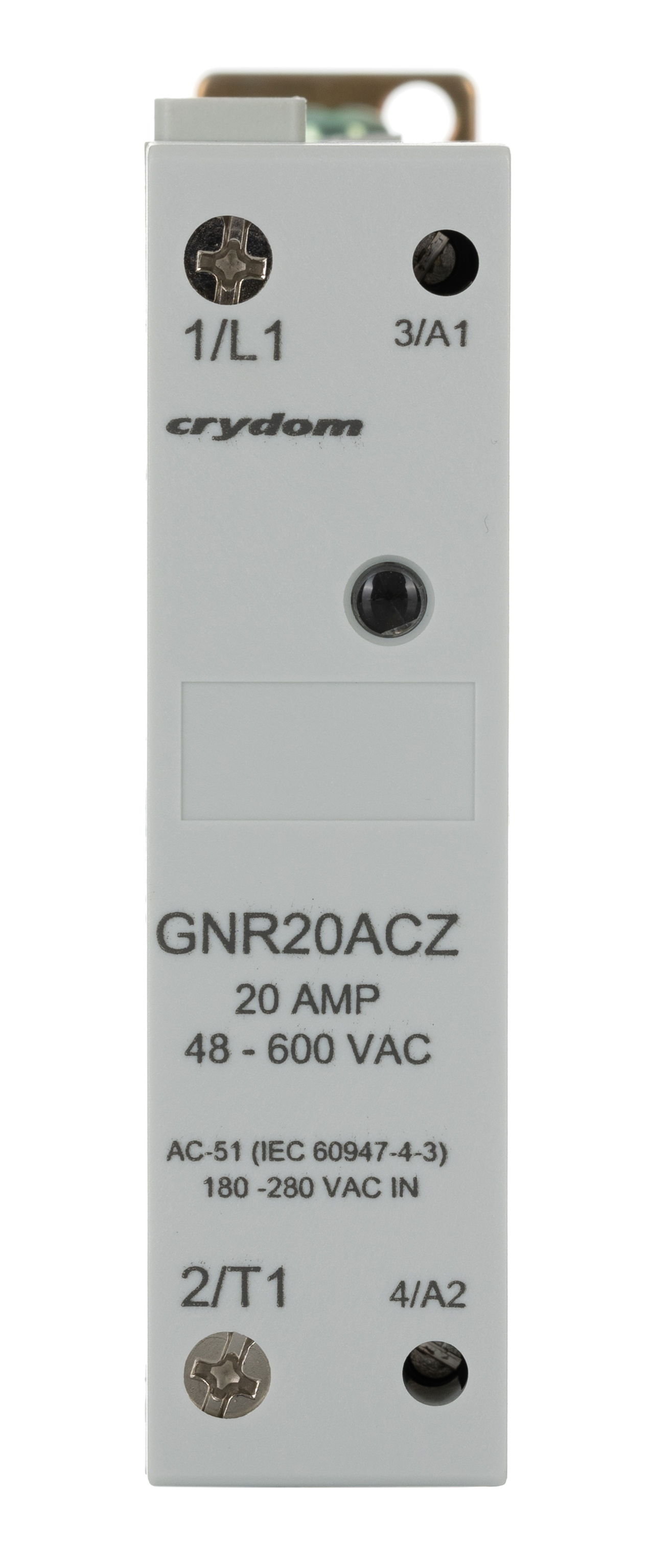 gnr20acz Sensata / Crydom GNR Series Solid State Relay, 20 A rms Load, DIN Rail Mount, 600 V rms Load, 260 V ac Control