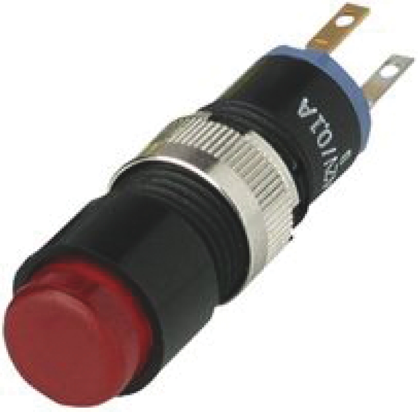 EAO Red Panel Mount Indicator, 2.2V dc, 8mm Mounting Hole Size