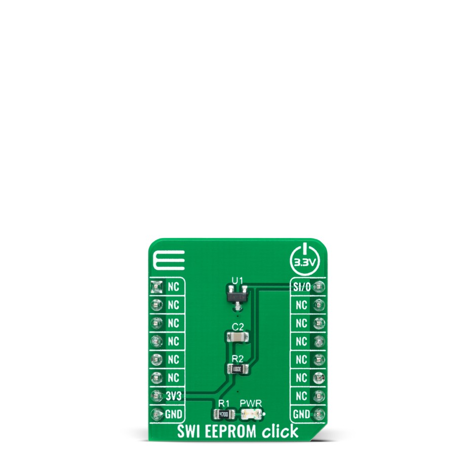 MikroElektronika MIKROE-4521, SWI EEPROM Click EEPROM Add On Board for AT21CS01 for mikrobus Socket