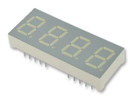 CA04-41SURKWA Kingbright 4 7 Segment LED Display Anode Red 87mcd Right Side 10.2 mm