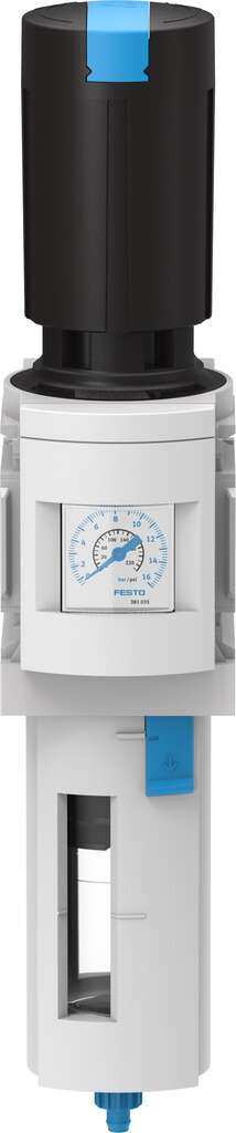 ms6-lfr-1-2-d7-erm-as Festo MS6 Filter Regulator, 40 μm, 1/2 in, Manual, 20 bar, 529188