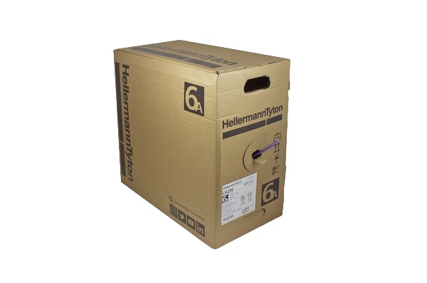 HellermannTyton Connectivity CA, 305 m Cat6a Cat6A Cable, Purple, Shielded Screened Low Smoke Fire Retardant Zero