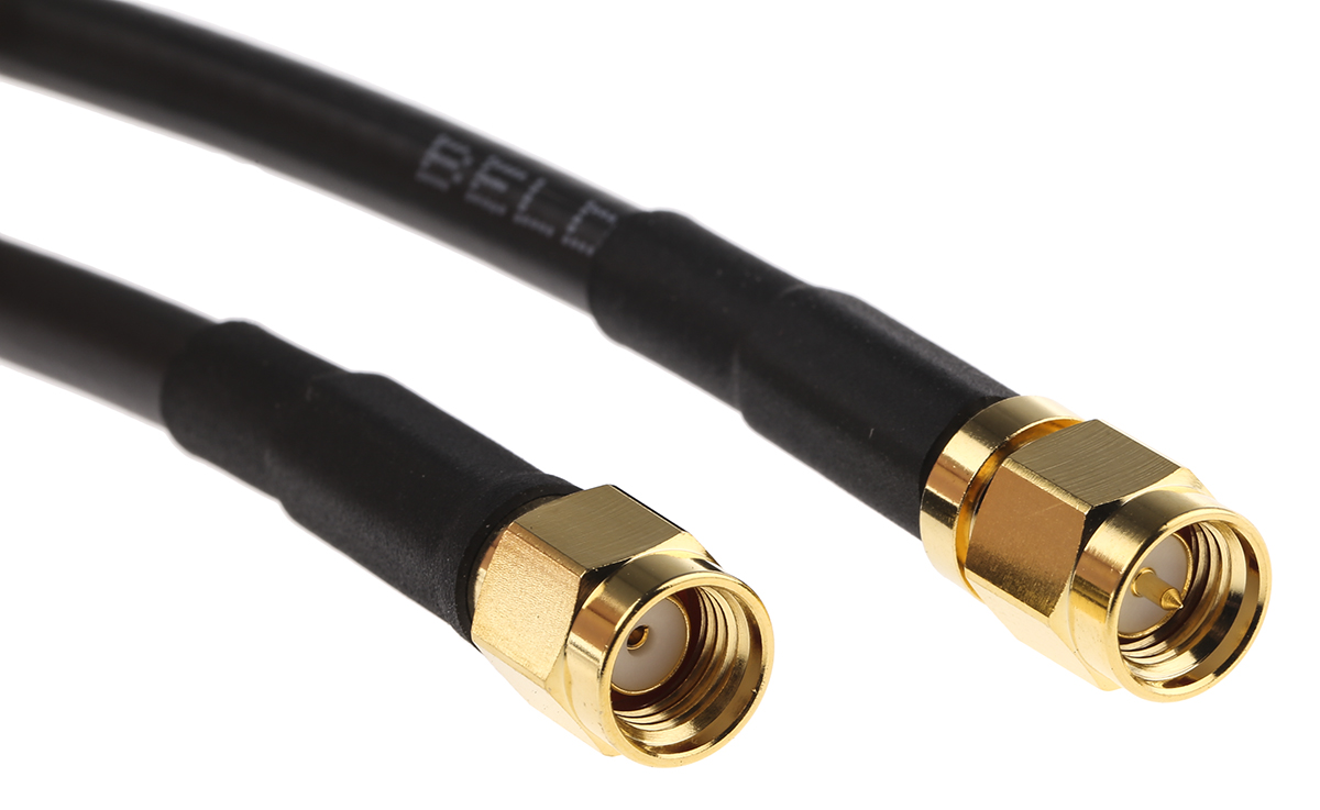 Mobilemark 50 Ω Coaxial Cable, 1 m Black