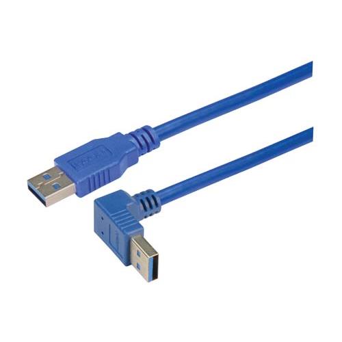 L-Com USB Cable, Male USB to Male, USB 3.0 USB, Blue, 500 mm