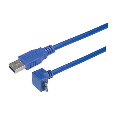 L-Com USB Cable, Male USB to Male, USB 3.0 USB, Blue, 3 m