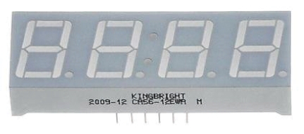 Kingbright 4 7 Segment LED Display Anode Red 24mcd Right Side 14.2 mm