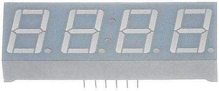CA56-12SYKWA Kingbright 4 7 Segment LED Display Anode Yellow 120mcd Right Side 14.2 mm
