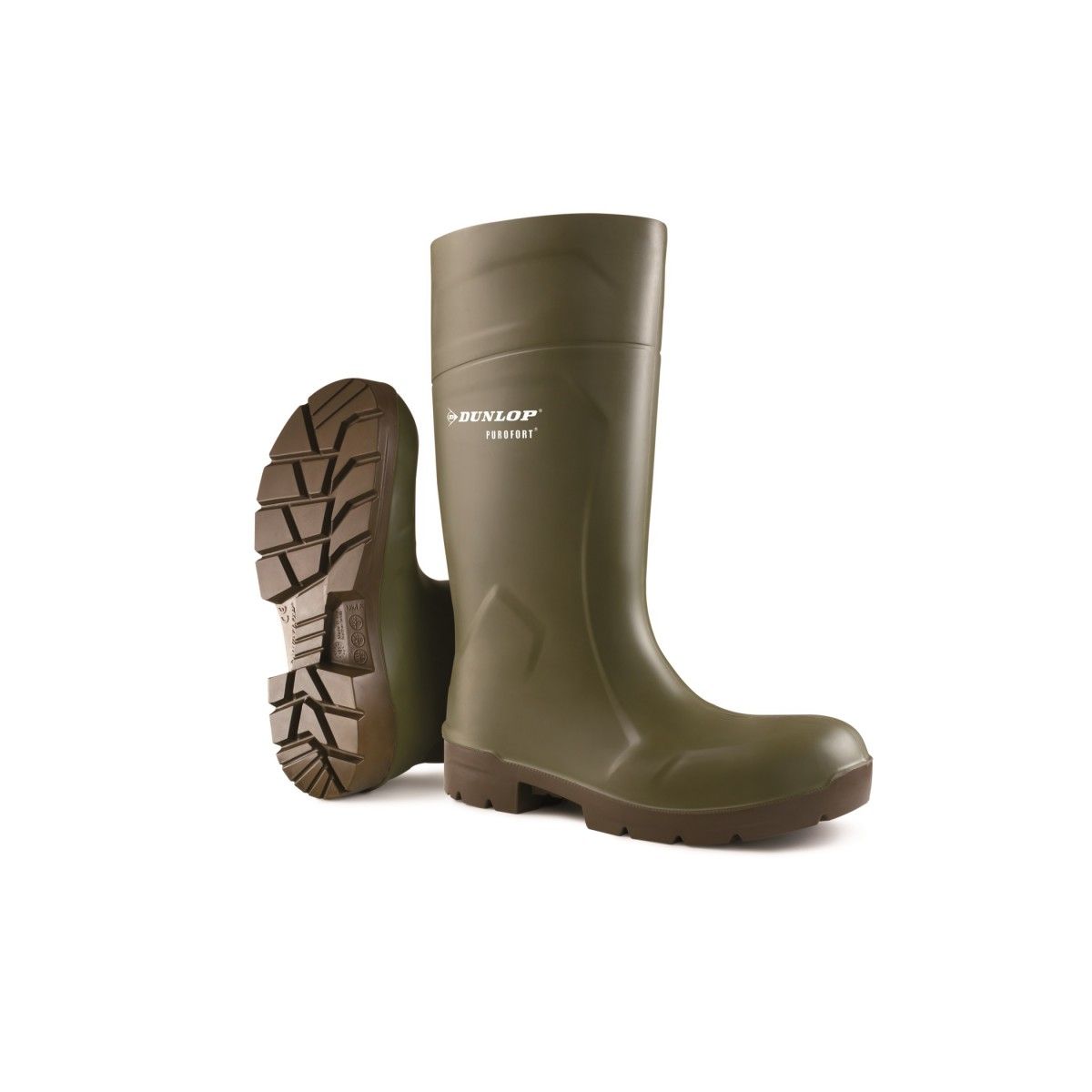 Dunlop Green Stainless Steel Toe Capped Unisex Safety Wellington 12, EU 47 EN ISO 20345:2011 S4 CI SRC