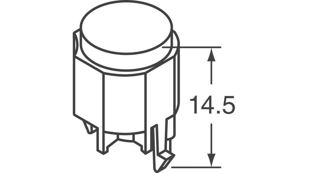 k12pbk15n C & K K12 Series Push Button Switch, (On)-Off, Surface Mount, 1NO, 30V dc, IP40