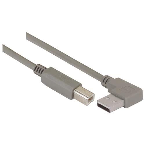 L-Com USB Cable, Male USB to Male, USB 2.0 USB, Grey, 300 mm