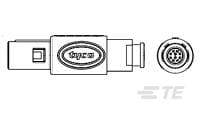 TE Connectivity Industrial Power Connector, 10 Contacts, Plug, Male, 1877 Series