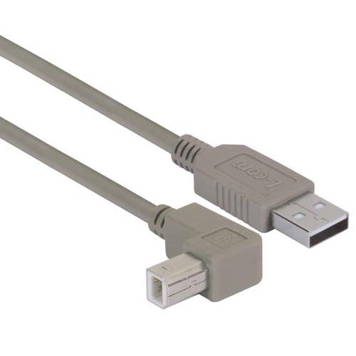 L-Com USB Cable, Male USB to Male, USB 2.0 USB, Grey, 1 m