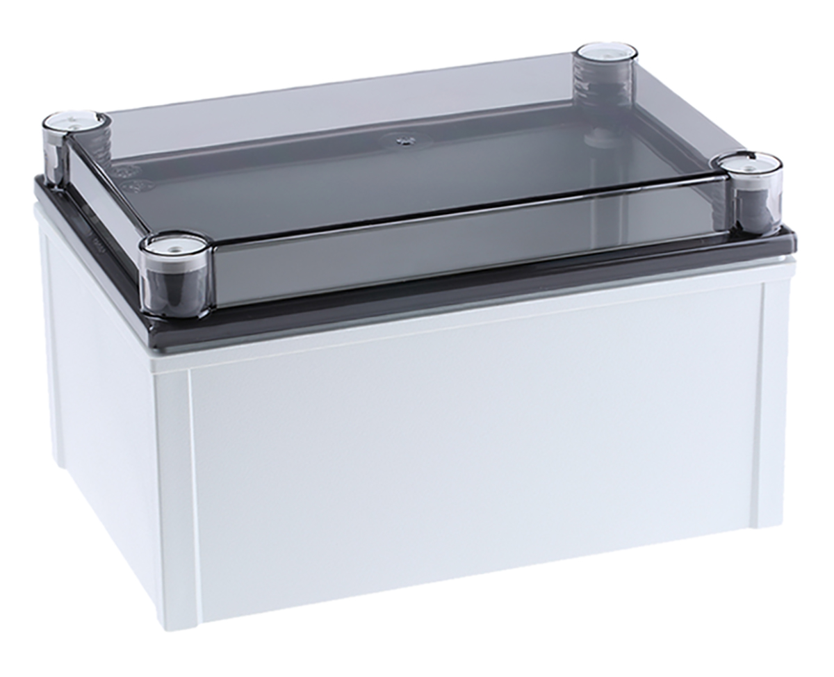 Fibox CAB PCQ Series Polycarbonate Wall Box, IP66, IP67, 172 mm x 198 mm x 298 mm