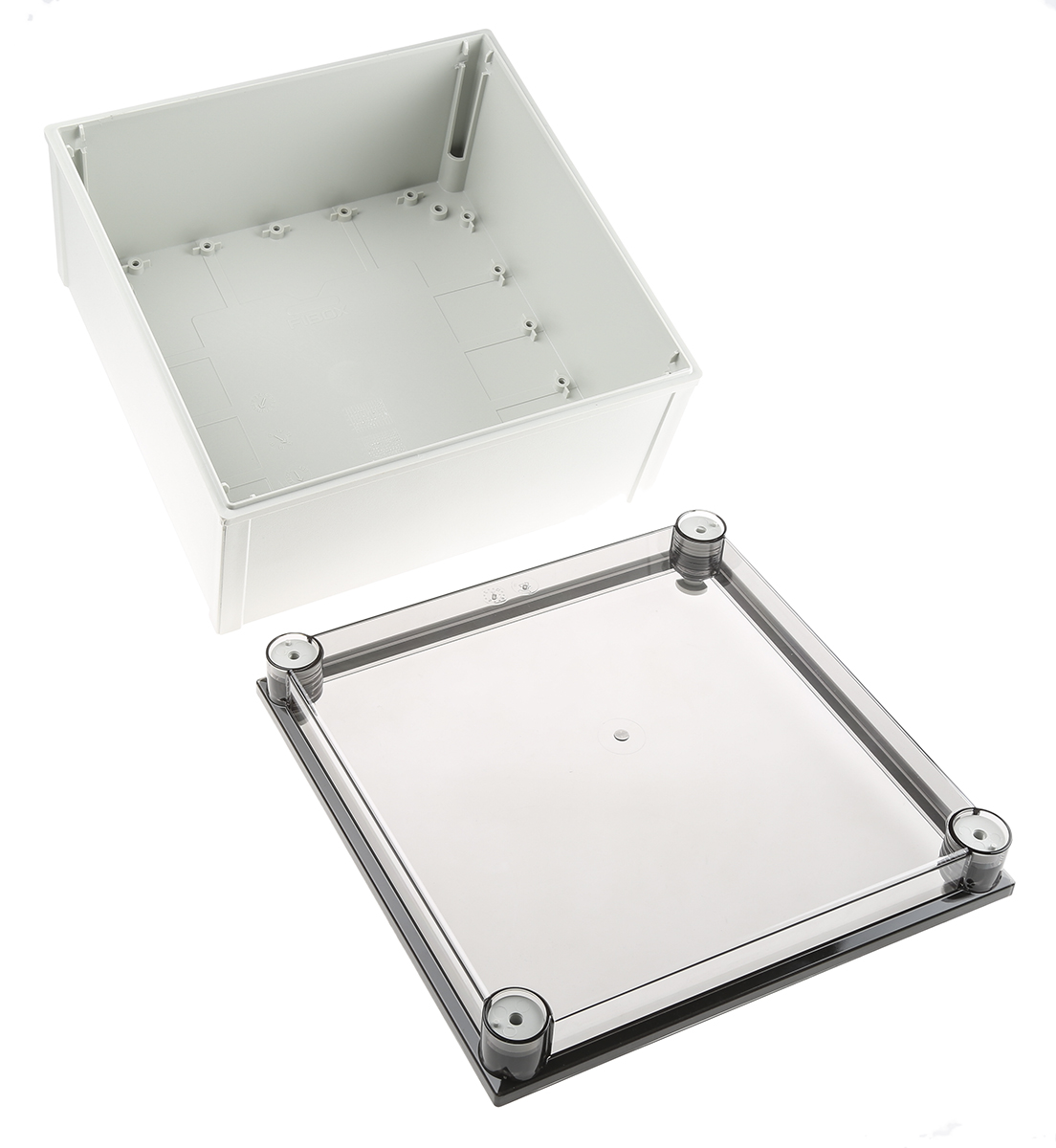 Fibox CAB PCQ Series Polycarbonate Wall Box, IP66, IP67, 172 mm x 298 mm x 298 mm