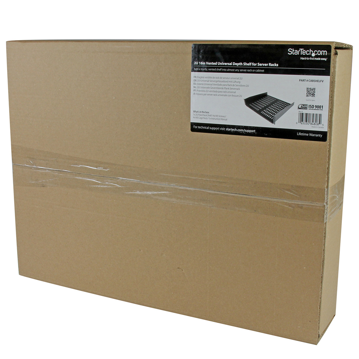 cabshelfv StarTech.com Black Shelf, 2 U, 23kg Load, 19in x 483 mm