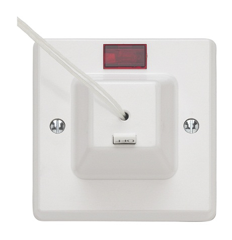 Contactum White Ceiling Switch, 50 A 2 Way