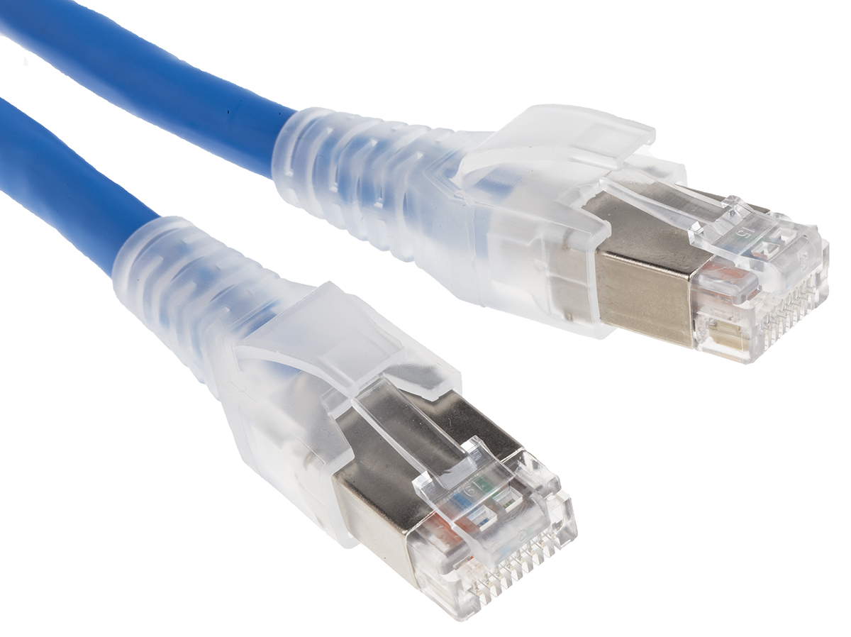 Belden CAE4106001M, 1 m Cat6a Ethernet Cable, Blue, Shielded Screened Low Smoke Zero Halogen Sheath