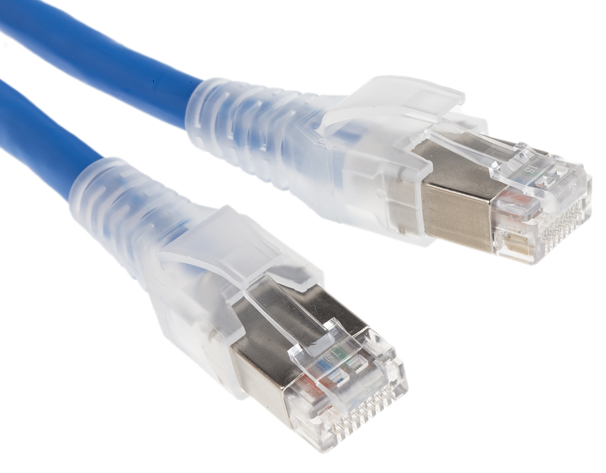 Belden CAE4106002M, 2 m Cat6a Ethernet Cable, Blue, Shielded Screened Low Smoke Zero Halogen Sheath