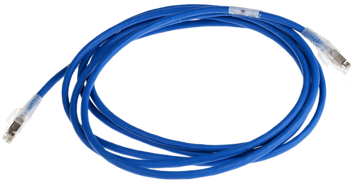 cae4106003m Belden CAE4106003M, 3 m Cat6a Ethernet Cable, Blue, Shielded Screened Low Smoke Zero Halogen Sheath