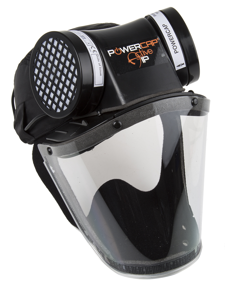 JSP PowerCap Active IP Series Powered Respirator Positive Pressure Respirator, 2 Filters Head Cover Impact Protection,