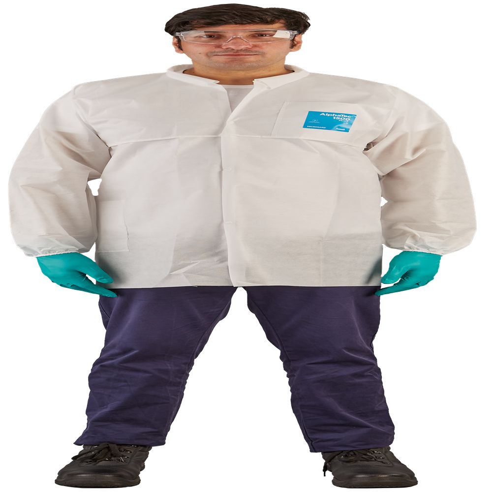 Ansell White Coverall, EN 1073-2, EN 1149-5, EN 14126, L