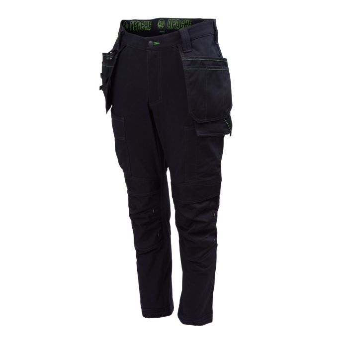 calgary-l33w42 Apache CALGARY Unisex Trousers Black 42 in Waist 33in Leg