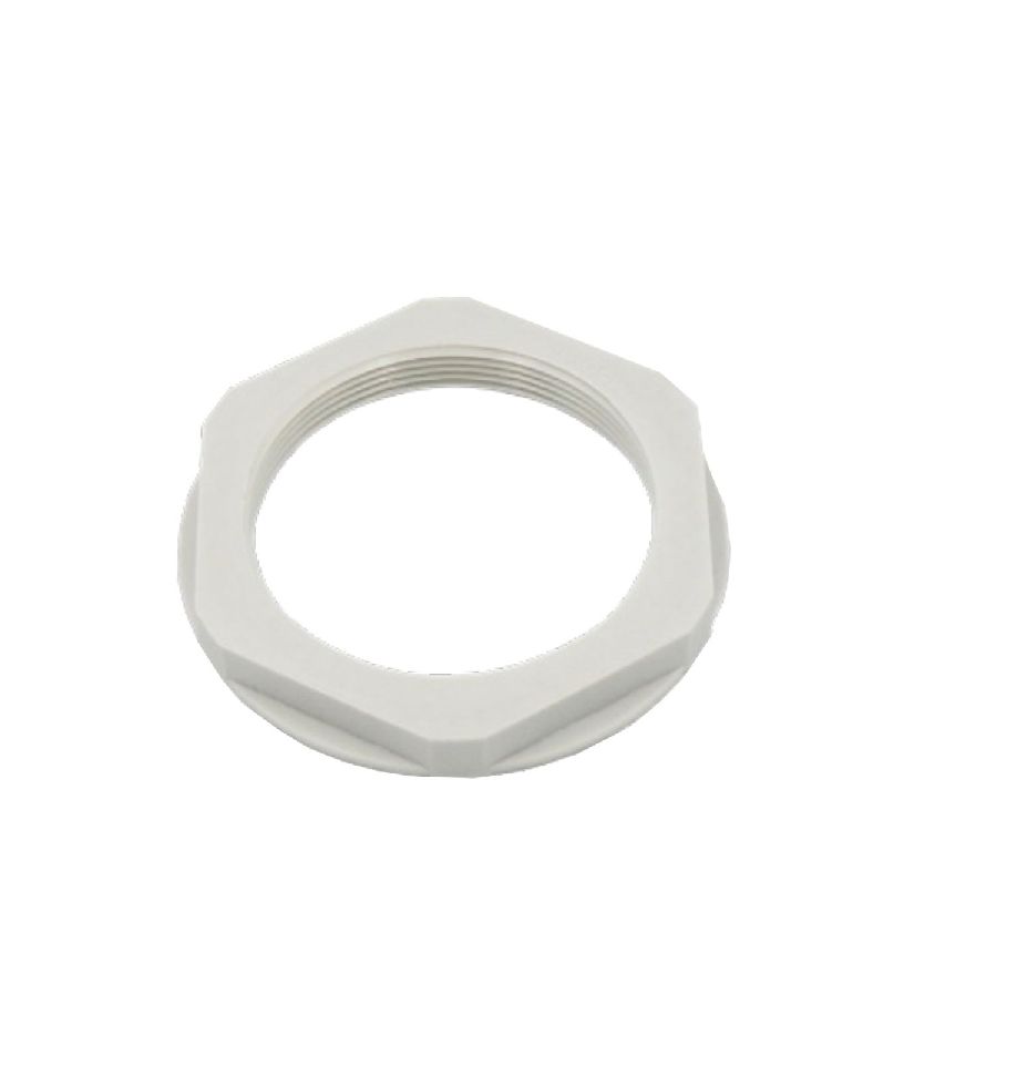 Capri Grey Polyamide Cable Gland Locknut, PG16 Thread, IP68