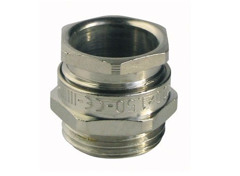 Capri ISOCAP Series Silver Nickel Plated Brass Cable Gland, M16 Thread, 6.5 mm min., 10.5 mm max., IP66