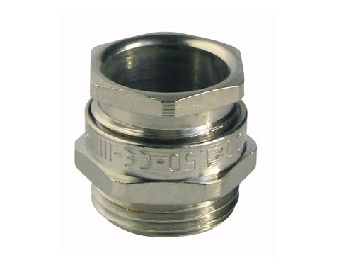 Capri ISOCAP Series Silver Nickel Plated Brass Cable Gland, M32 Thread, 17 mm min., 25 mm max., IP66
