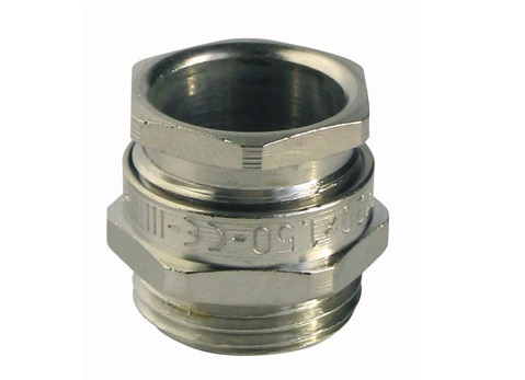 Capri ISOCAP Series Silver Nickel Plated Brass Cable Gland, M40 Thread, 23 mm min., 32 mm max., IP66