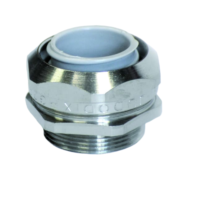 Capri Conduit, Flexible Conduit Fitting, 47 Nominal Size, 10, Nickel Plated Brass, Silver IP66 rating
