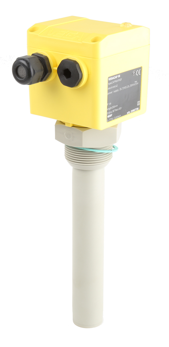 cap98xpxd Vega VEGACAP 98 Series Capacitance Level Switch, Horizontal, Vertical, Zone 10-Rated, Housing Polypropylene