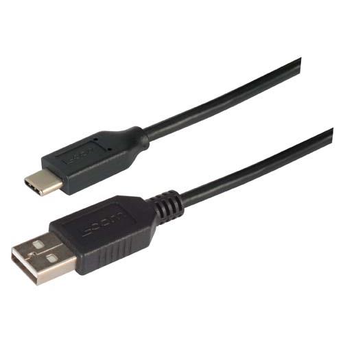 L-Com USB Cable, Male USB Type A to Male, USB 2.0 USB Type C, Black, 500 mm