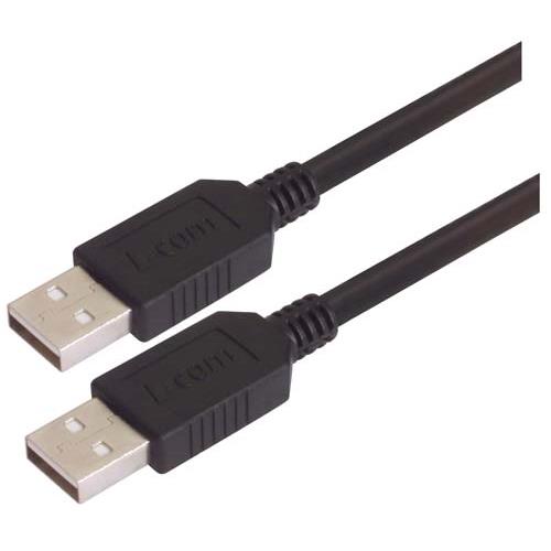L-Com USB Cable, Male USB to Male, USB 2.0 USB, Black, 2 m
