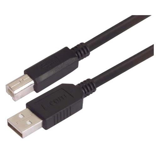 L-Com USB Cable, Male USB to Male, USB 2.0 USB, Black, 4 m